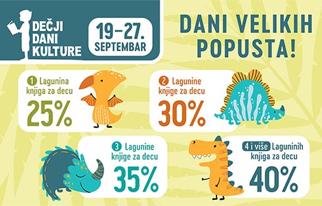 dani velikih popusta dečji dani kulture od 19 do 27 septembra  laguna knjige