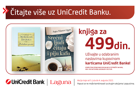 spremni za leto i dobru knjigu posebne povoljnosti za plaćanje karticama unicredit banke u delfi knjižarama laguna knjige