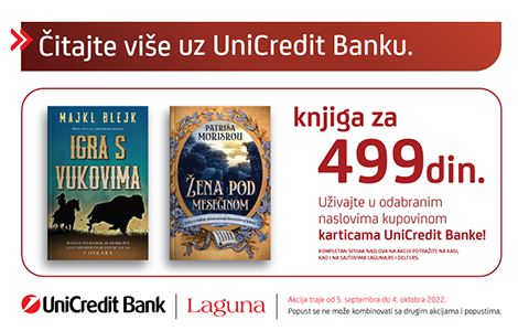 uživajte u privilegijama posebne povoljnosti za plaćanje karticama unicredit banke u delfi knjižarama laguna knjige