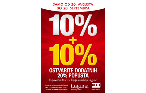 ostvarite dodatnih 20 popusta  laguna knjige