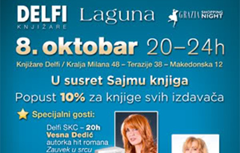 laguna i knjižare delfi na grazia shopping nightu  laguna knjige